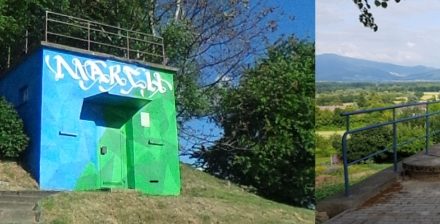 Vandalismus  an der Aussichtsplattform Hochbehälter Holzhausen