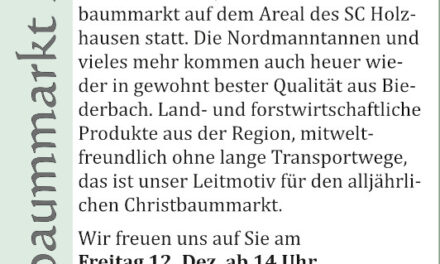 Christbaummarkt 2025