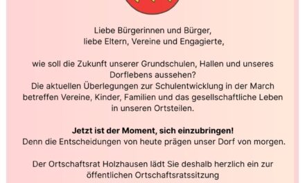 Ortschaftsratssitzung Schulentwicklung